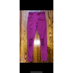 Urban Daizy mauve pink cut out distressed leggings medium